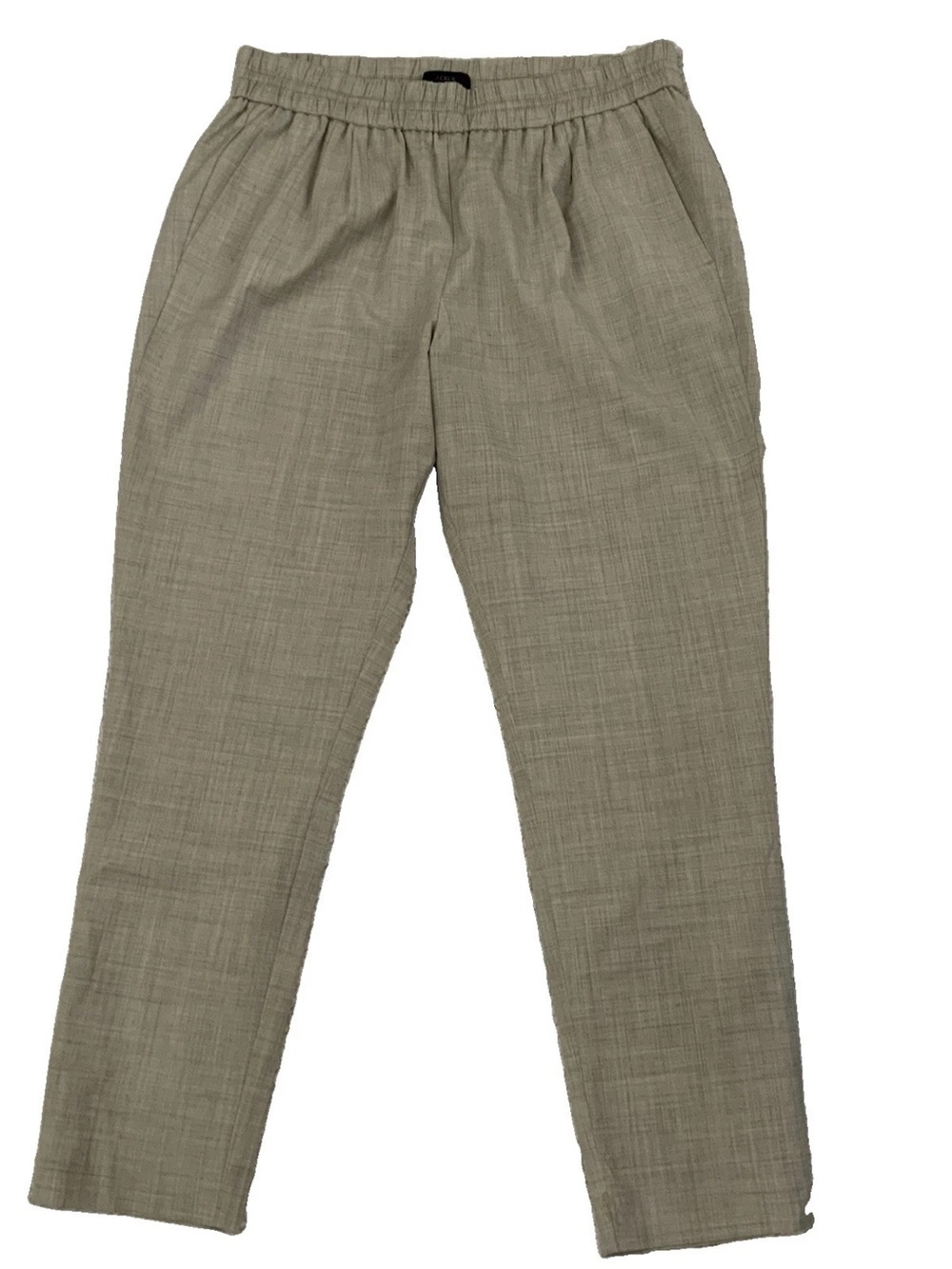 J Crew Women’s Pull On Pants Lined Wool Blend Gray Straight Sz 12 Career B6504
